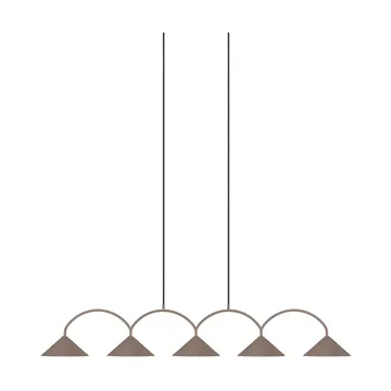 Κρεμαστό φωτιστικό με 5 λάμπες, Curve - Μόκα - Globen Lighting