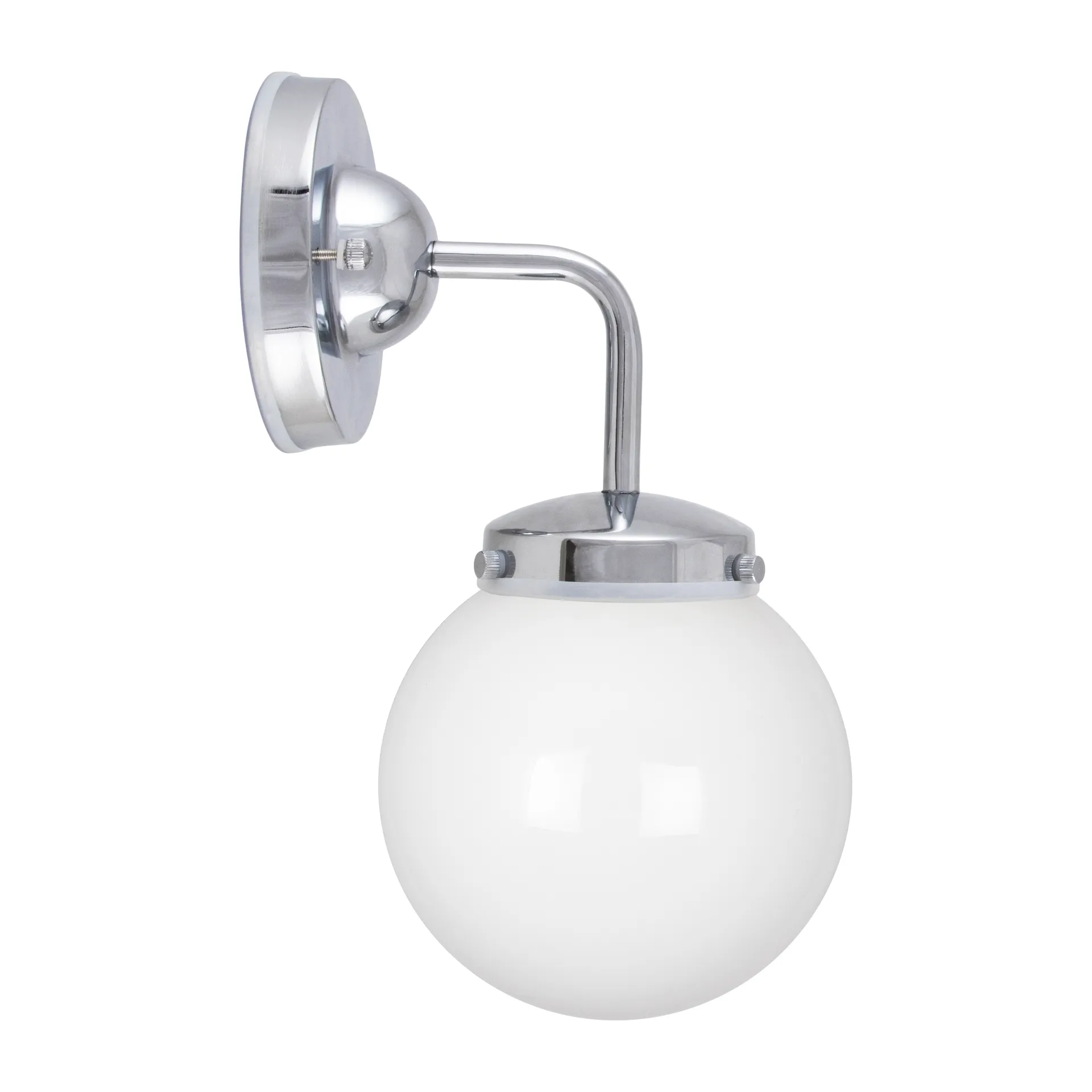 Alley 1 IP44 φωτιστικό τοίχου, Χρωμίο-λευκό Globen Lighting
