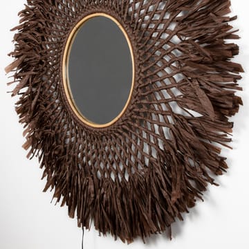 Boho φωτιστικό τοίχου με καθρέφτη Ø90 cm - καφέ - Globen Lighting