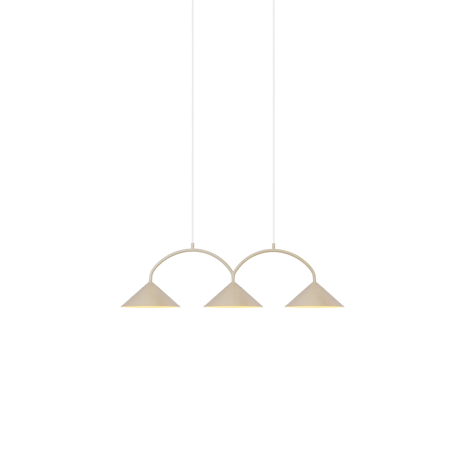Κρεμαστό φωτιστικό Curve 3, Beige Globen Lighting