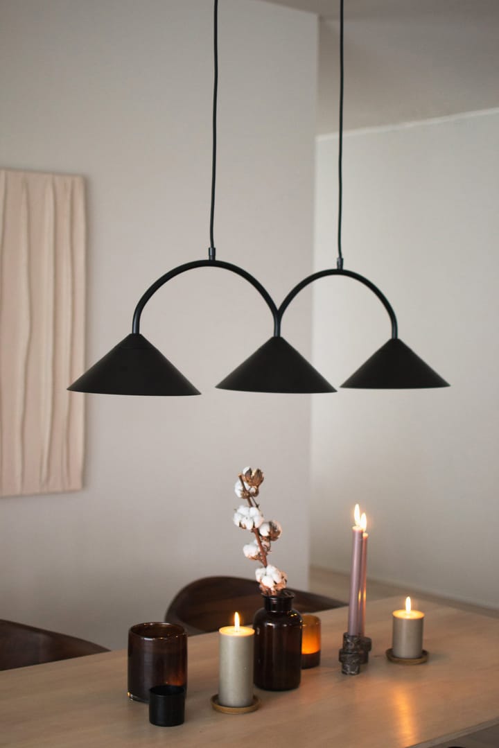 Κρεμαστό φω�τιστικό Curve 3, Μαύρο Globen Lighting