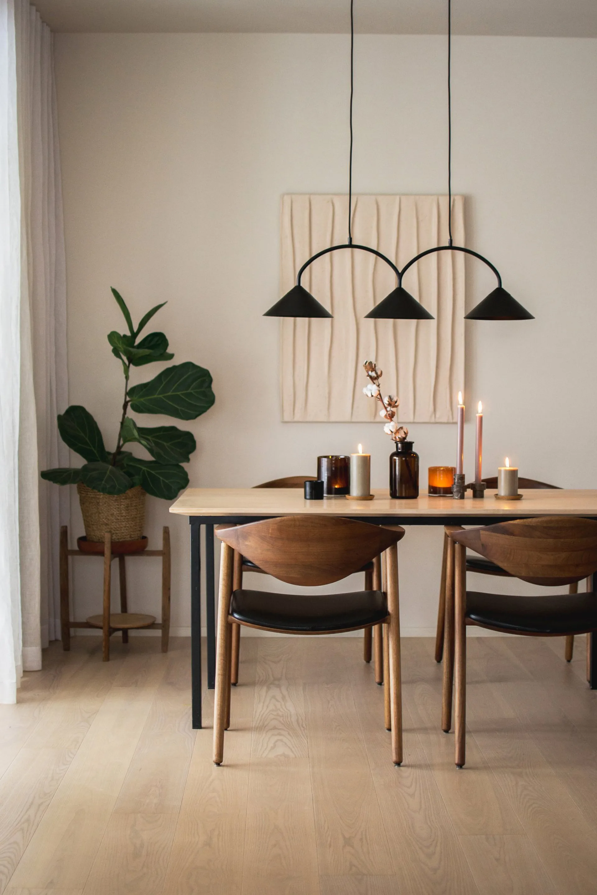 Κρεμαστό φωτιστικό Curve 3, Μαύρο Globen Lighting