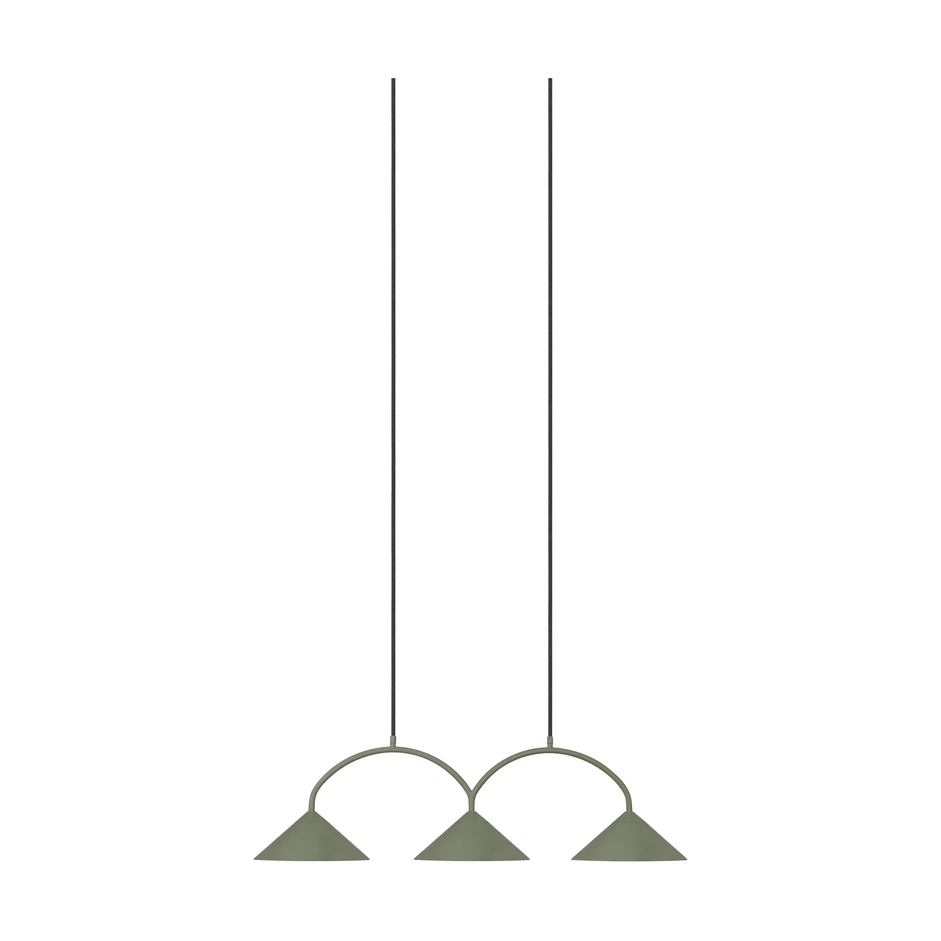 Κρεμαστό φωτιστικό Curve 3, Πράσινο Globen Lighting