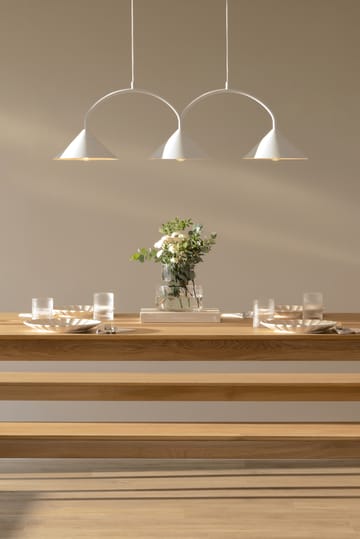 Κρεμα�στό φωτιστικό Curve 3 - Άσπρο - Globen Lighting
