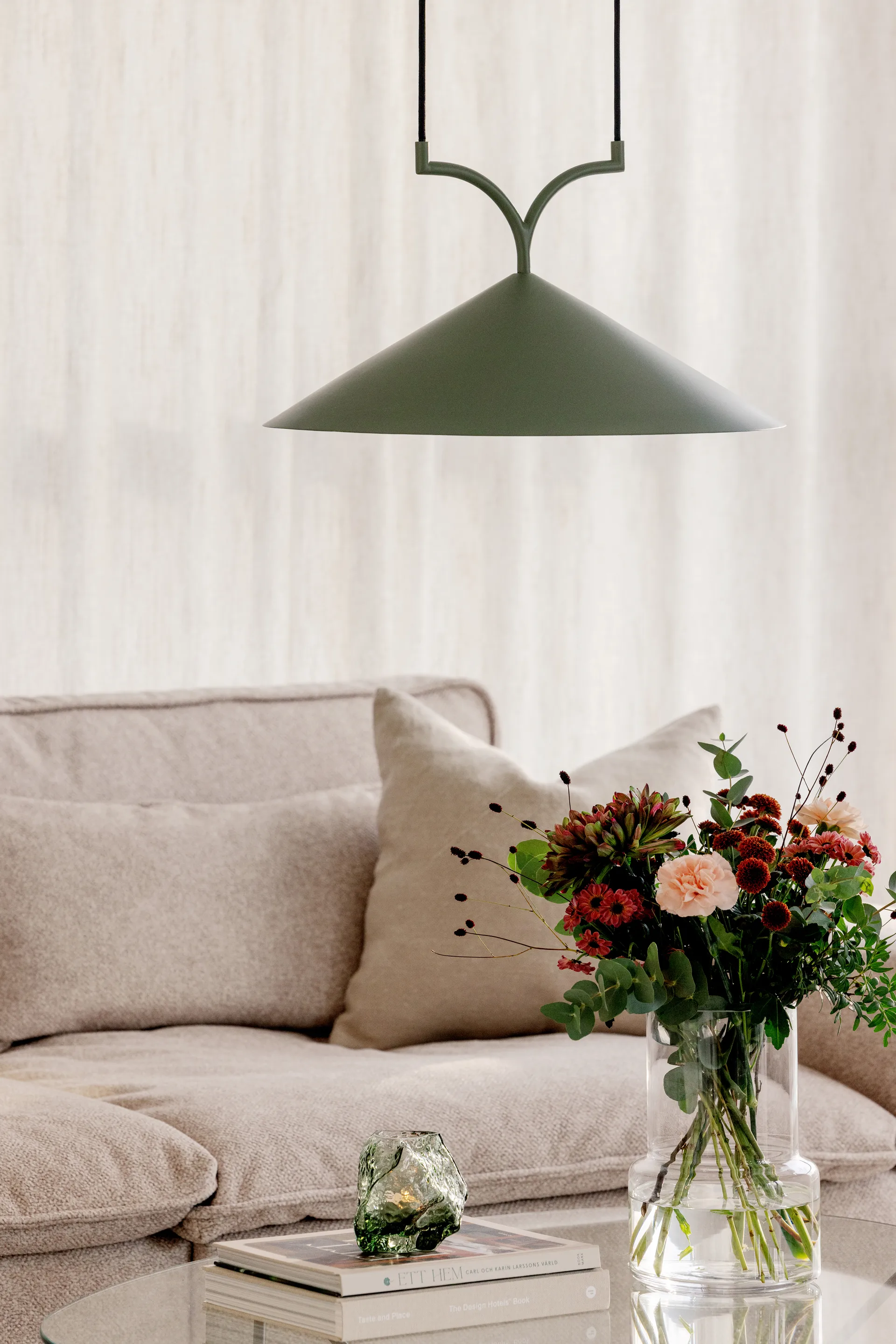 Curve κρεμαστό φωτιστικό 50, Πράσινο Globen Lighting