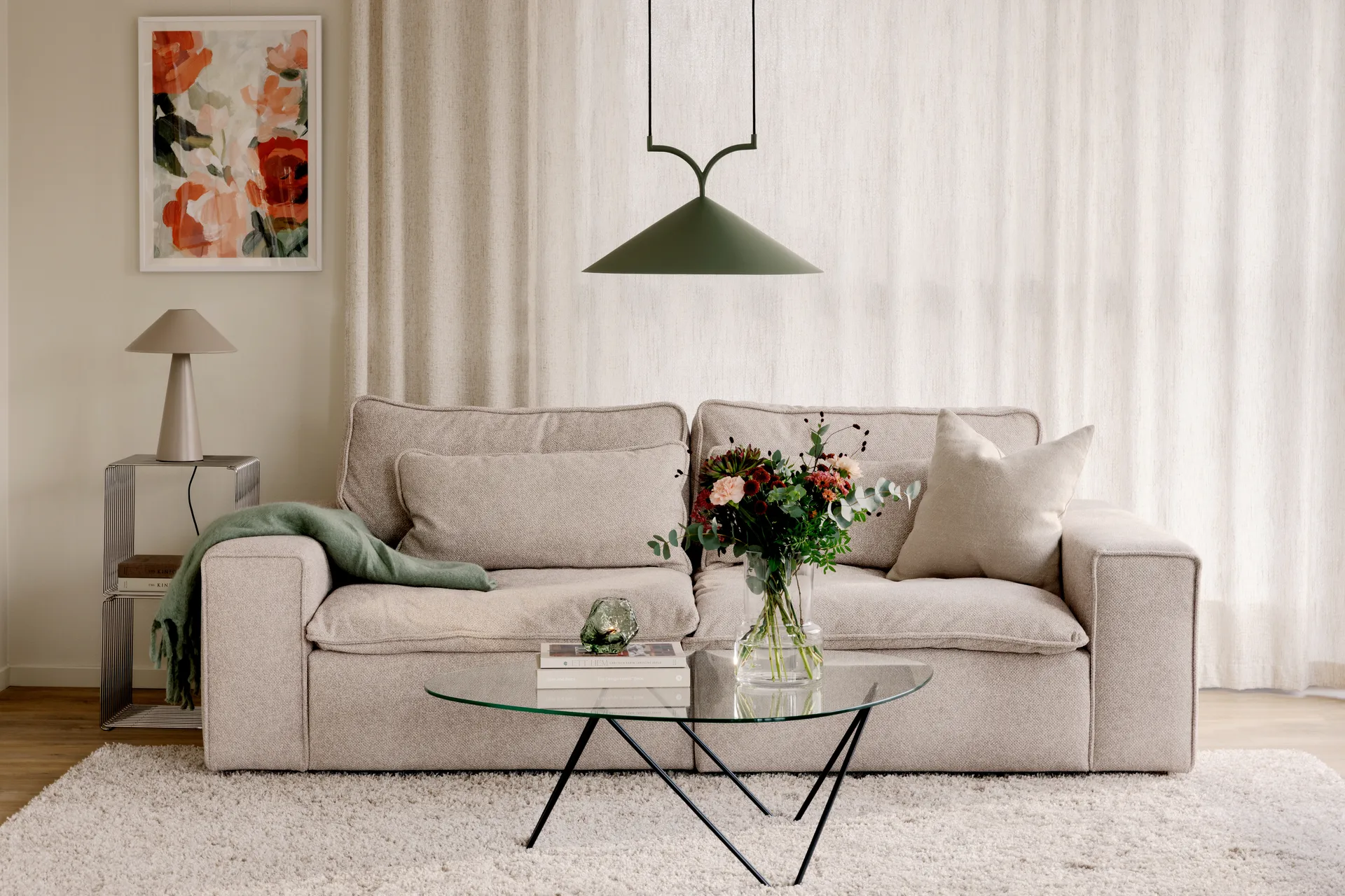 Curve κρεμαστό φωτιστικό 50, Πράσινο Globen Lighting