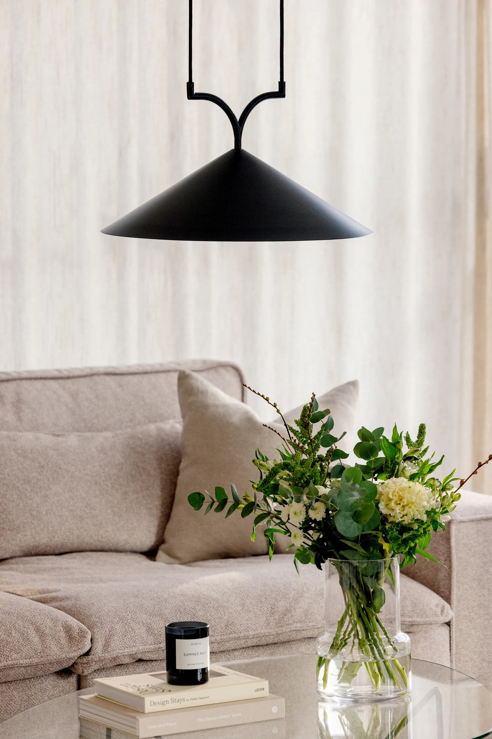 Curve κρεμαστό φωτιστικό 50, Μάυρο Globen Lighting