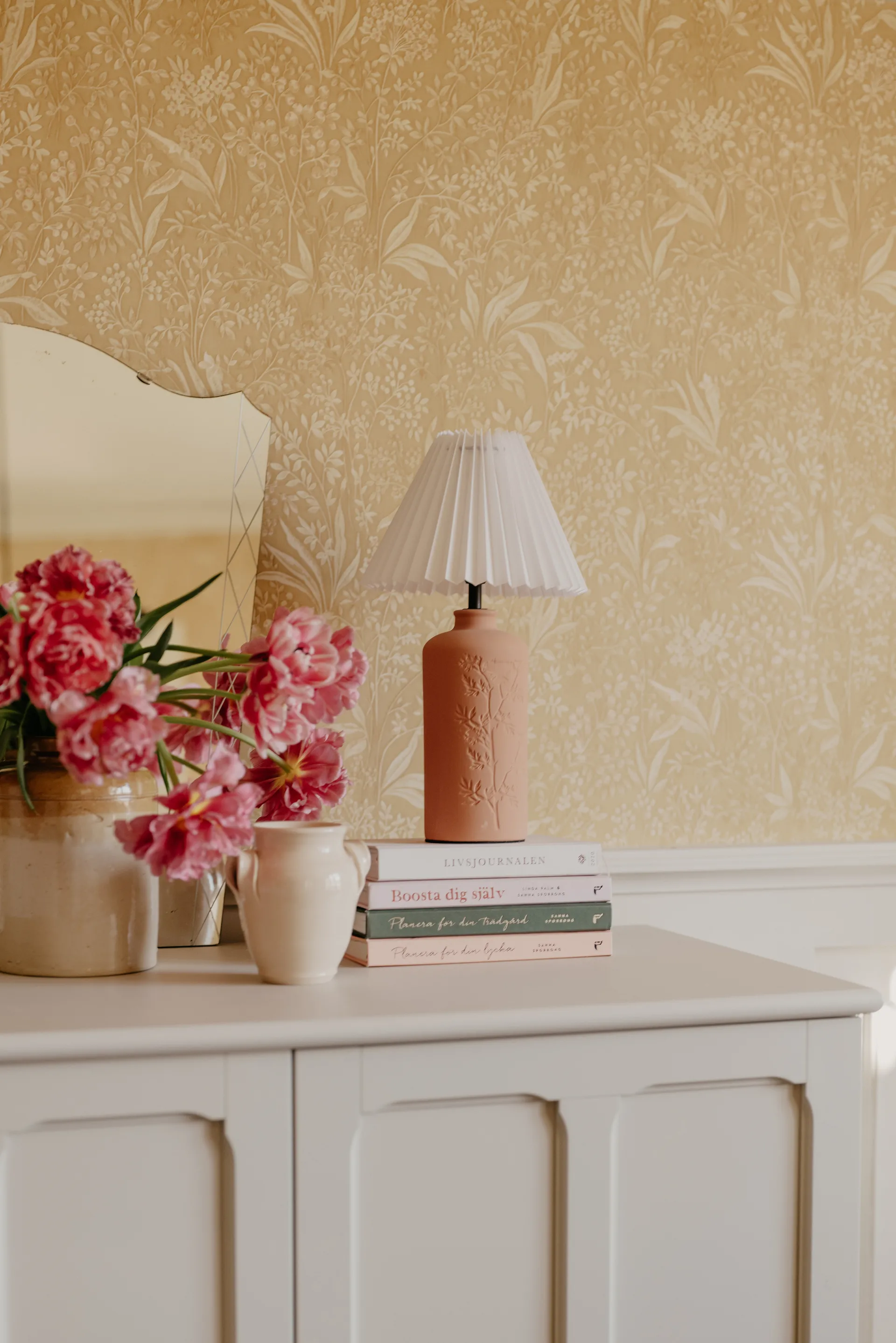 Flora επιτραπέζιο φωτιστικό 39 cm, Τερακότα Globen Lighting