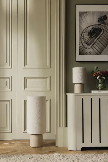 Florian επιδαπέδια λάμπα - Λευκό bouclé/μπεζ, Ø30x80 εκ. - Globen Lighting