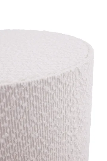 Florian επιδαπέδια λάμπα - Λευκό bouclé/μαύρο, Ø30x80 εκ. - Globen Lighting