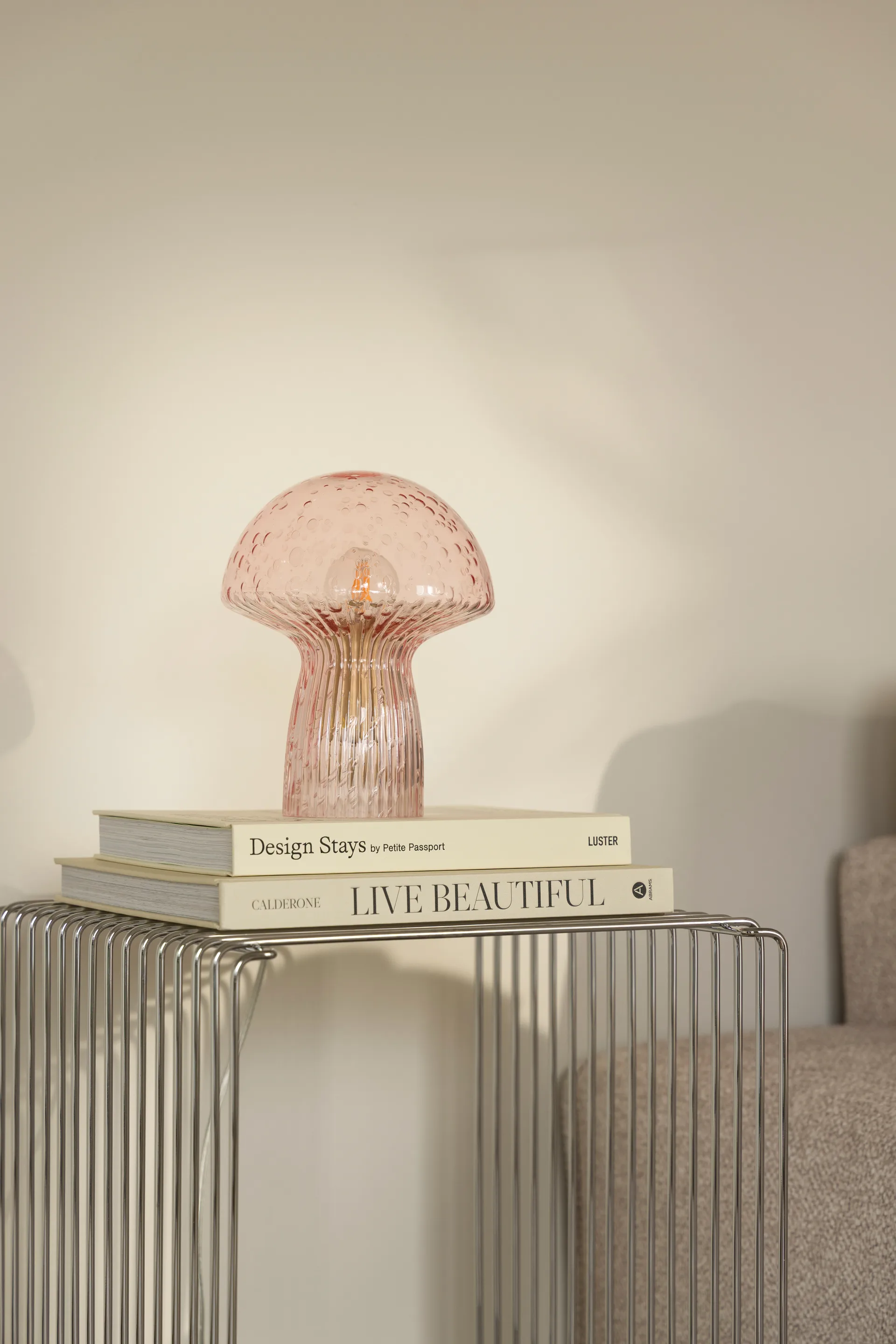 Επιτραπέζιο φωτιστικό Fungo Ειδική Έκδοση Ροζ, Ø16 εκ., Υ:20 εκ. Globen Lighting