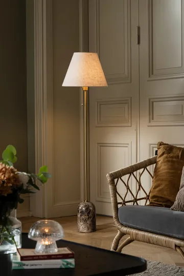 Gino επιδαπέδια λάμπα - Καφέ μάρμαρο - Globen Lighting