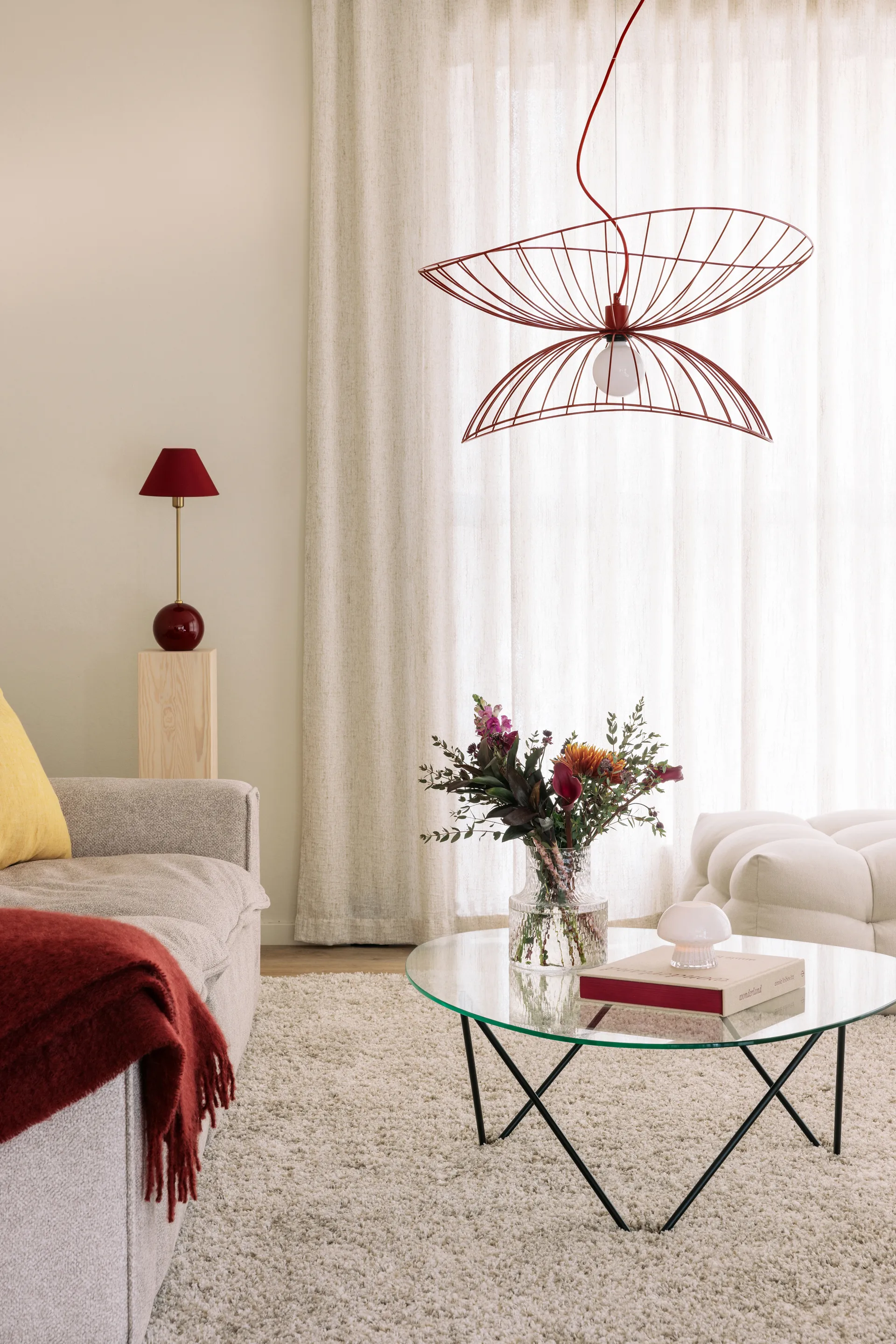 Επιτραπέζιο φωτιστικό Iris 20, Μπορντό Globen Lighting