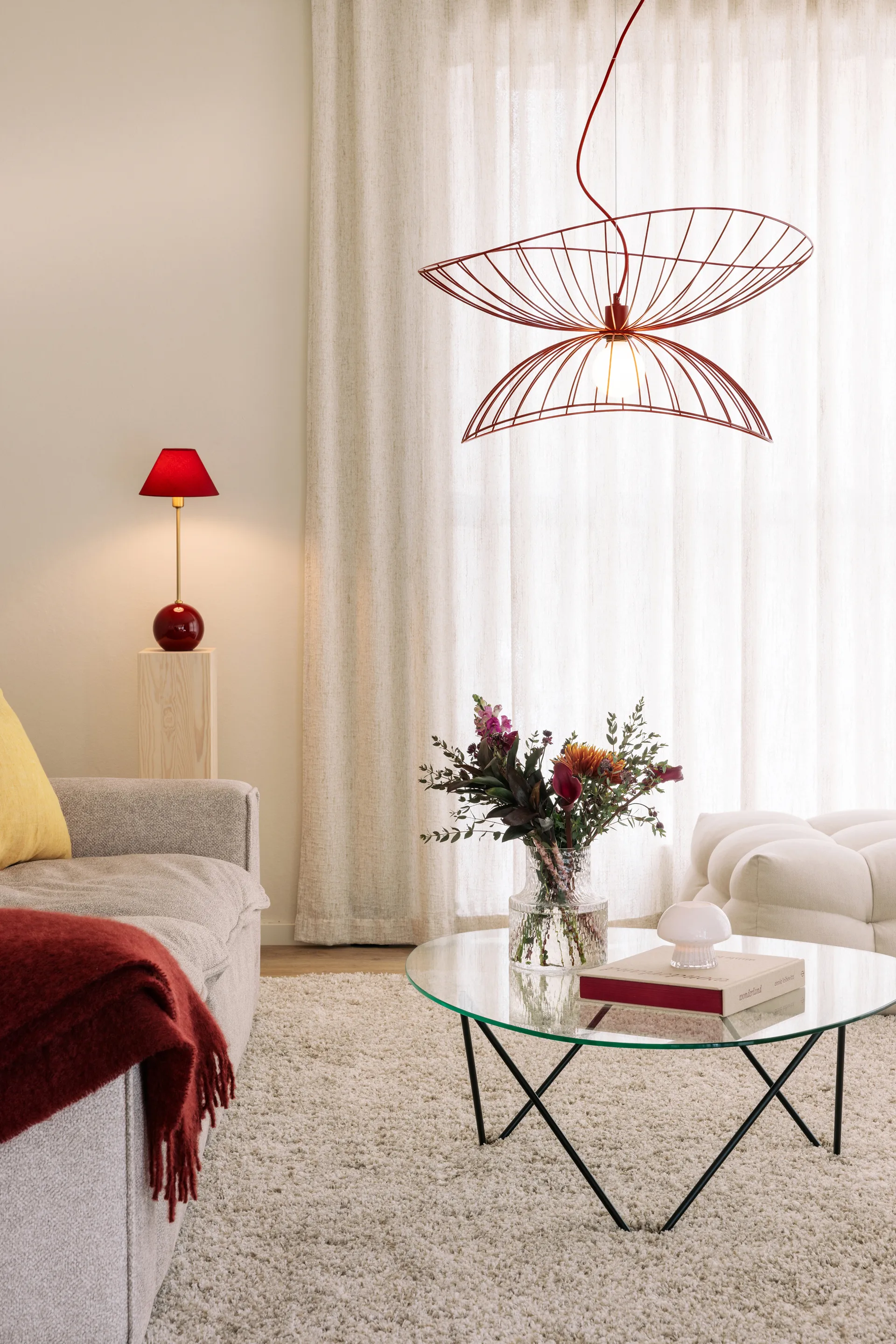 Επιτραπέζιο φωτιστικό Iris 20, Μπορντό Globen Lighting