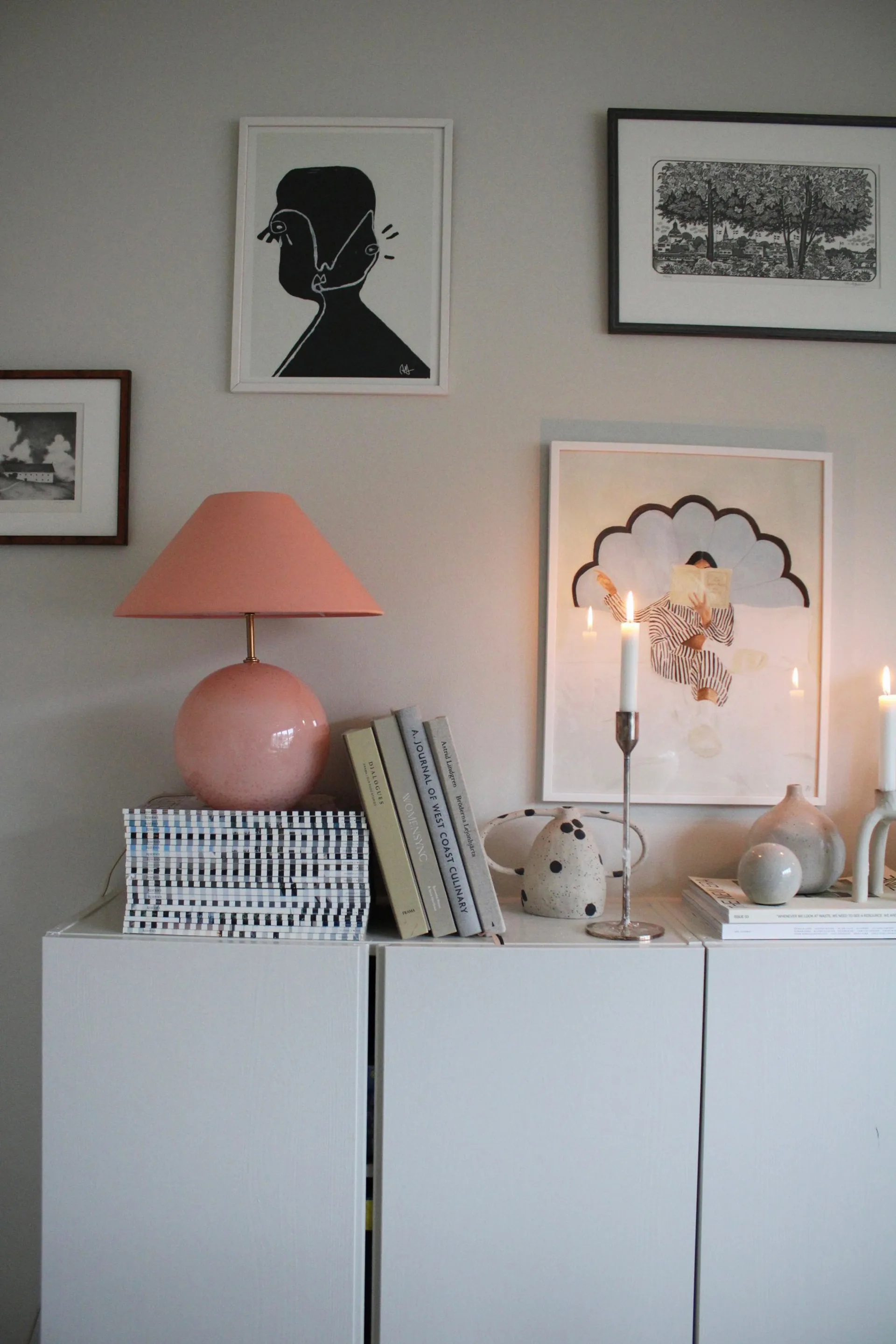 Επιτραπέζιο φωτιστικό Iris 35 39 cm, Blush Globen Lighting