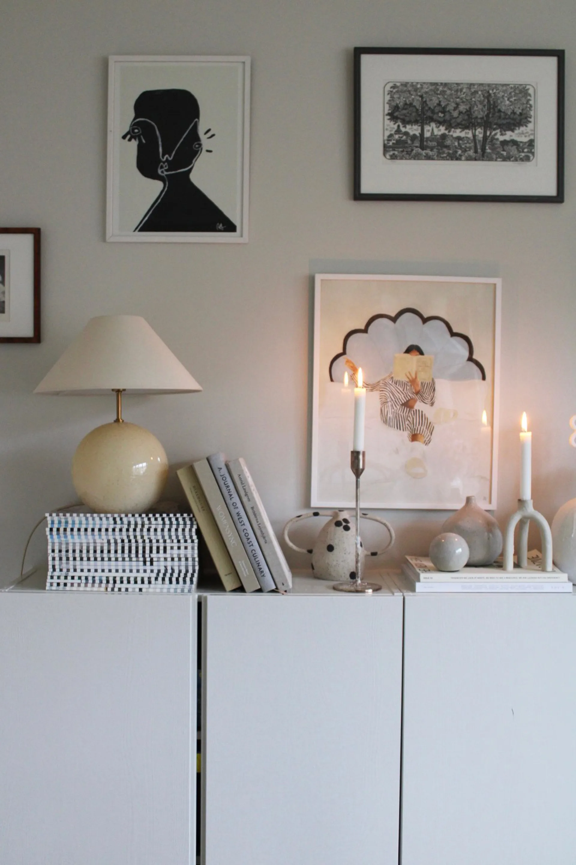 Επιτραπέζιο φωτιστικό Iris 35 39 cm, Creme Globen Lighting