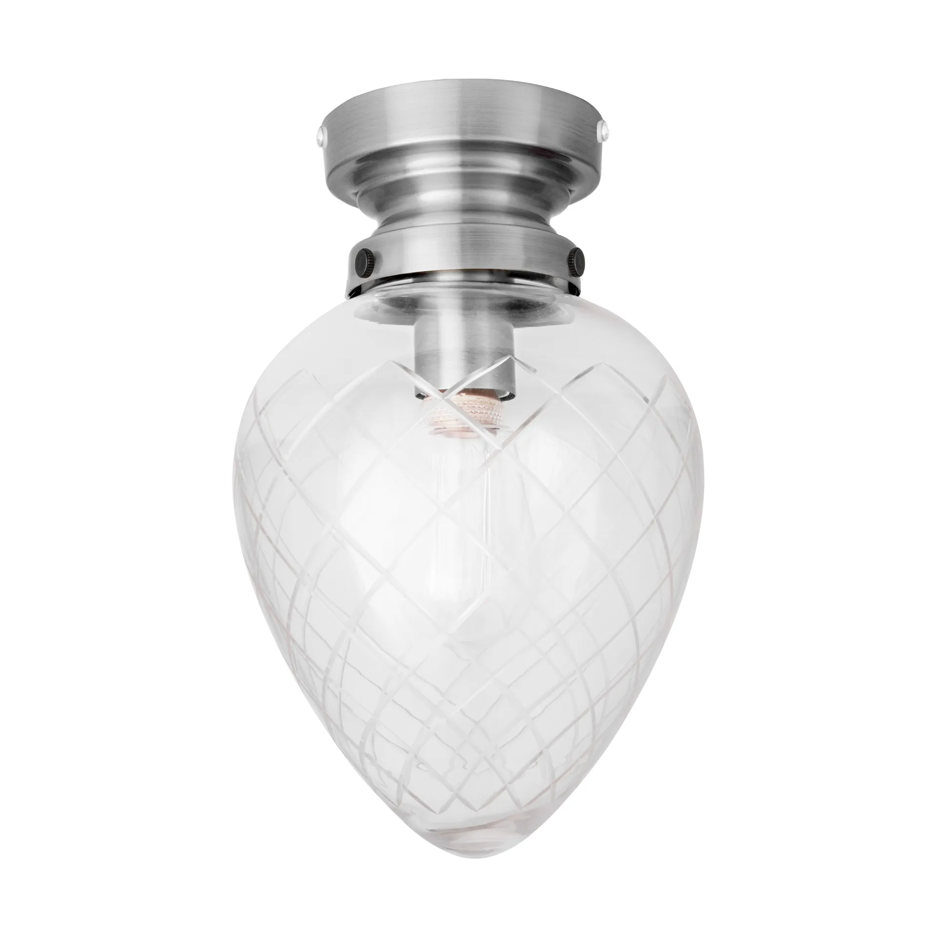 Juni IP44 φωτιστικό οροφής, Αντικέ ατσάλι Globen Lighting