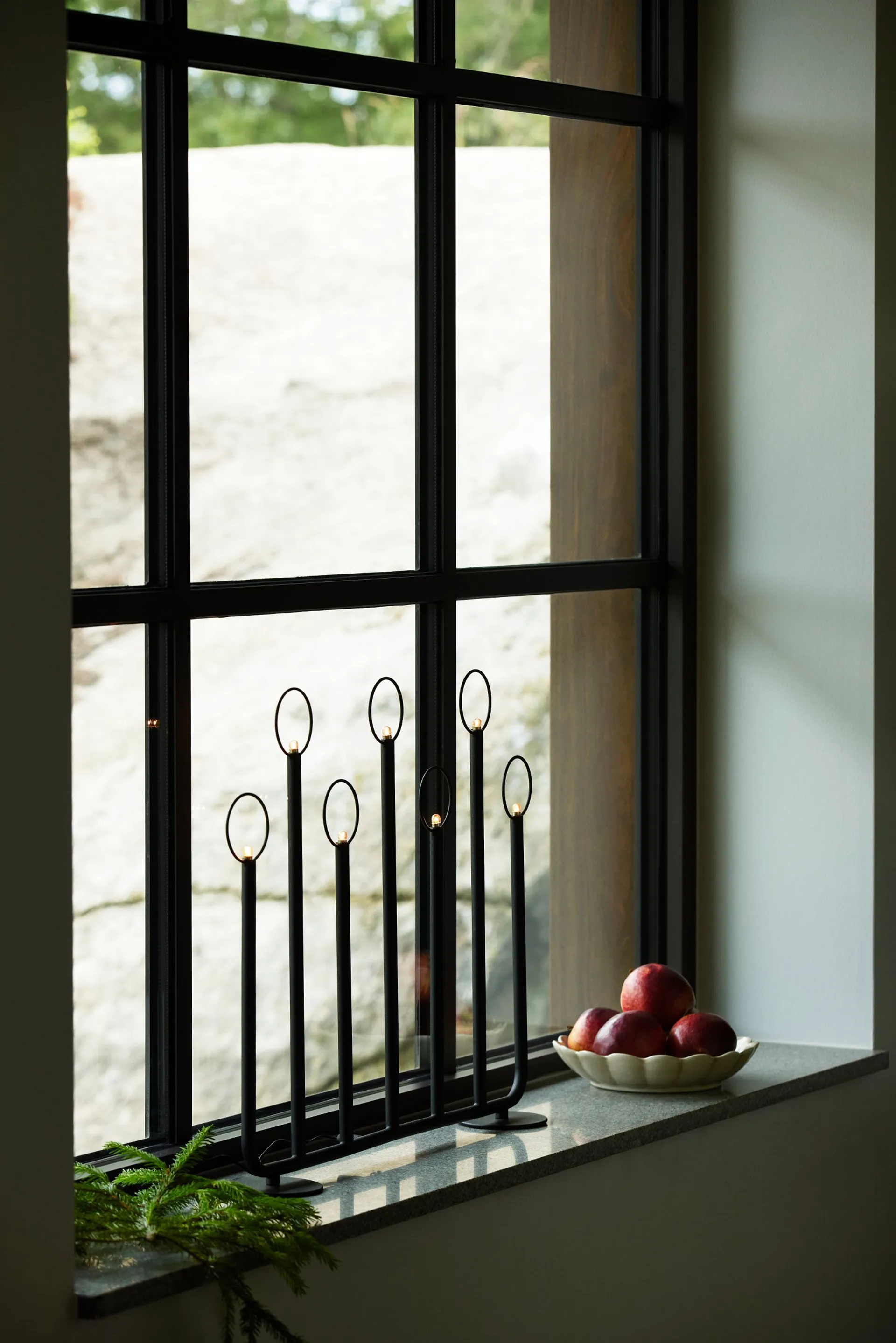 Natale 7 advent candle, Μαύρο Globen Lighting