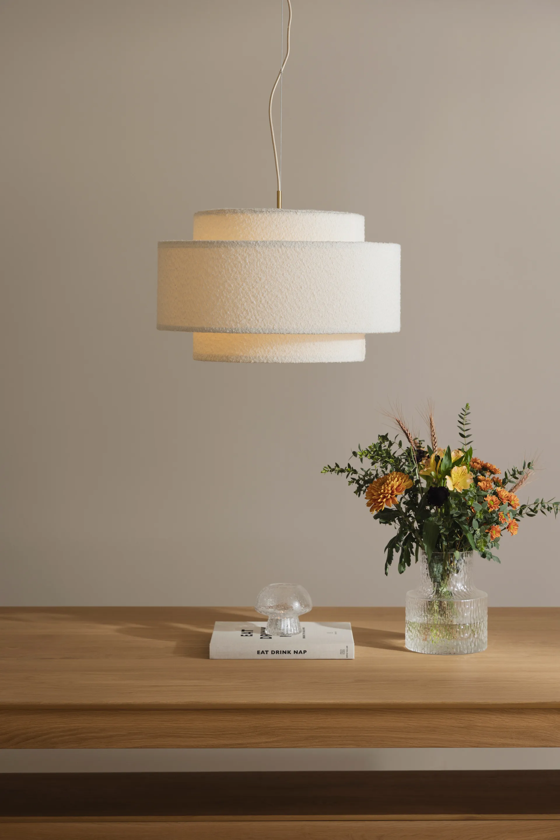 Noah κρεμαστό φωτιστικό Ø50 cm, Καφέ μάρμαρο Globen Lighting