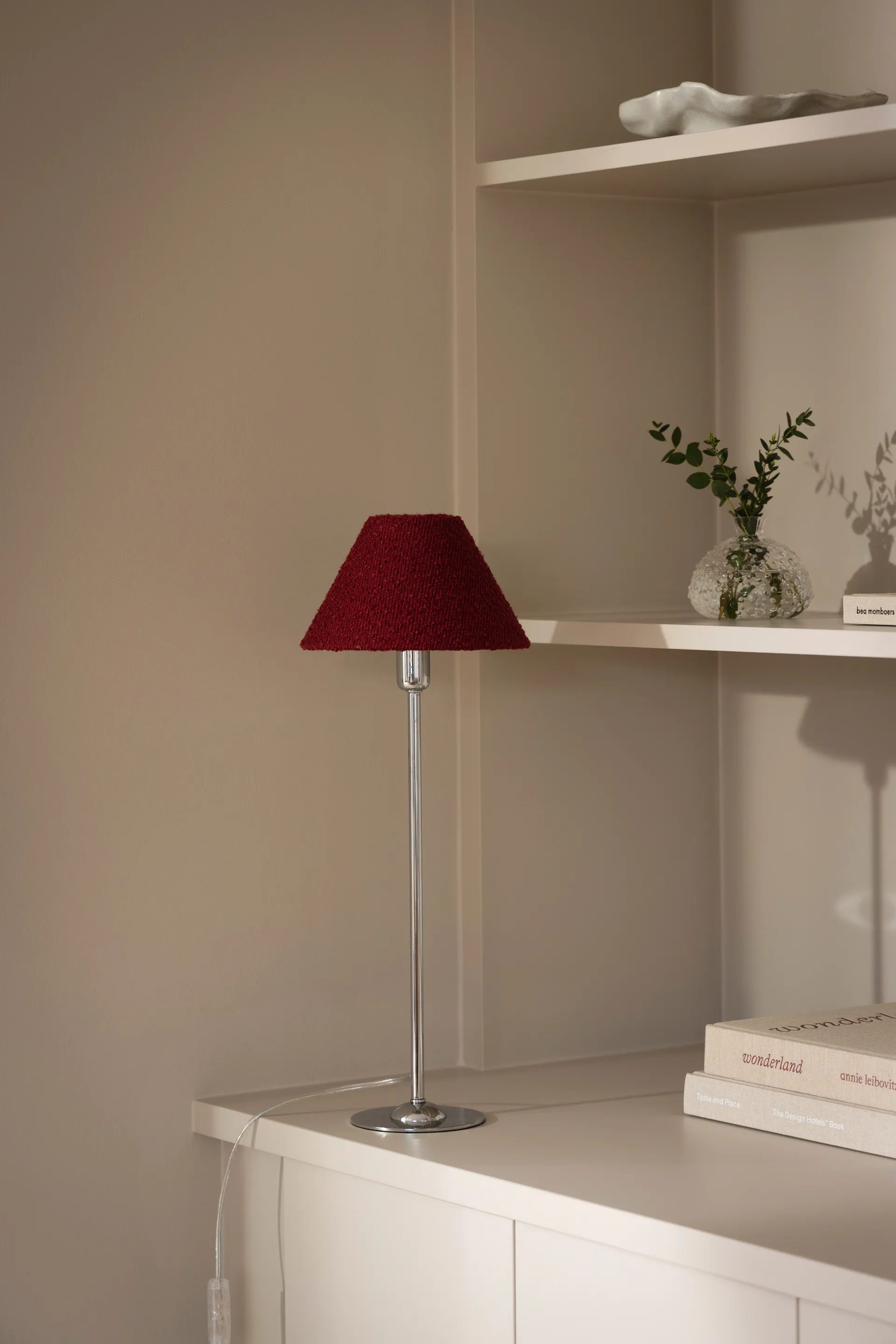 Noah κρεμαστό φωτιστικό Ø70 εκ., Μπουκλέ μπορντό Globen Lighting