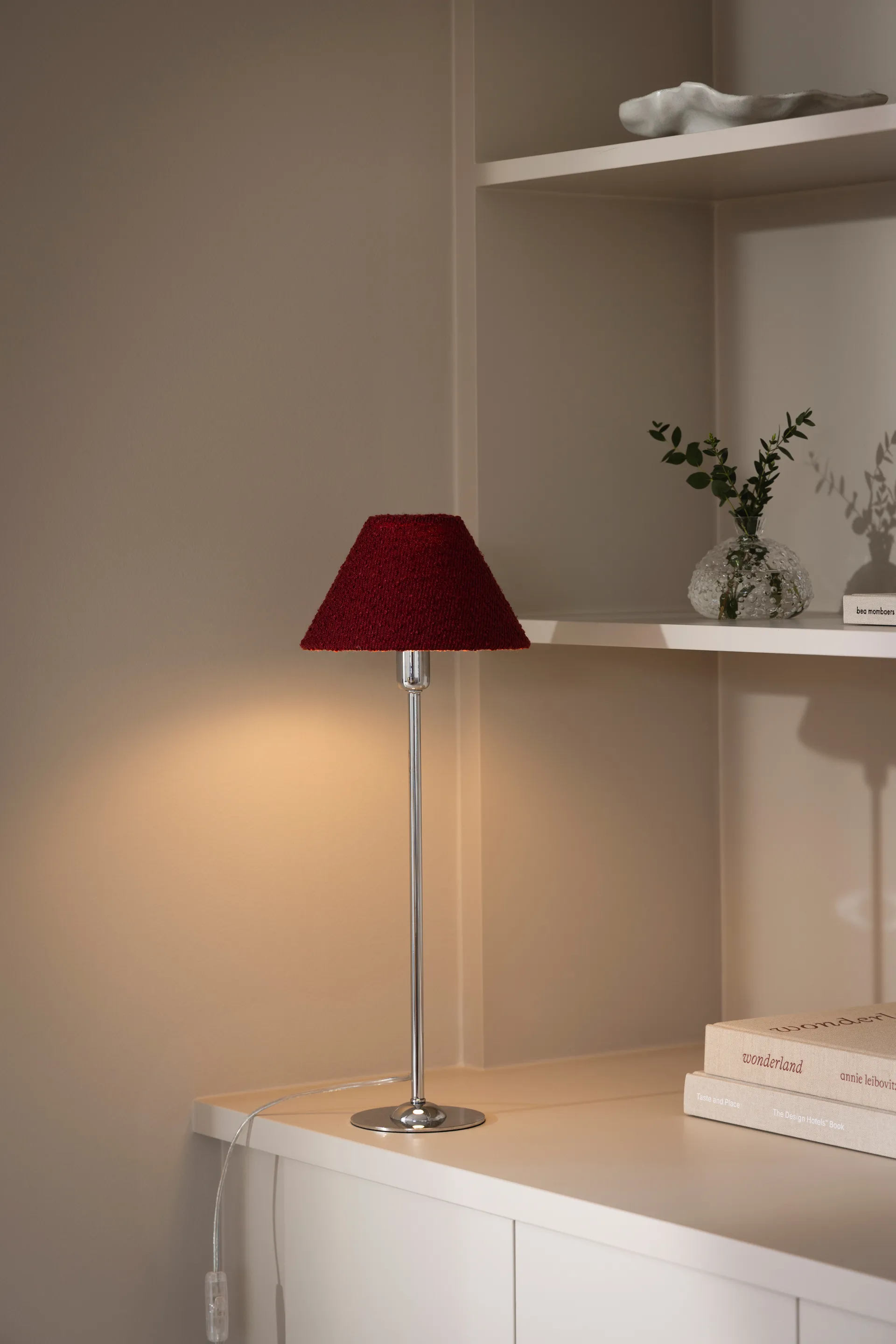 Noah κρεμαστό φωτιστικό Ø70 εκ., Μπουκλέ μπορντό Globen Lighting