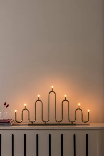 Noel 7 κηροπήγιο advent - Βουρτσισμένος ορείχαλκος - Globen Lighting