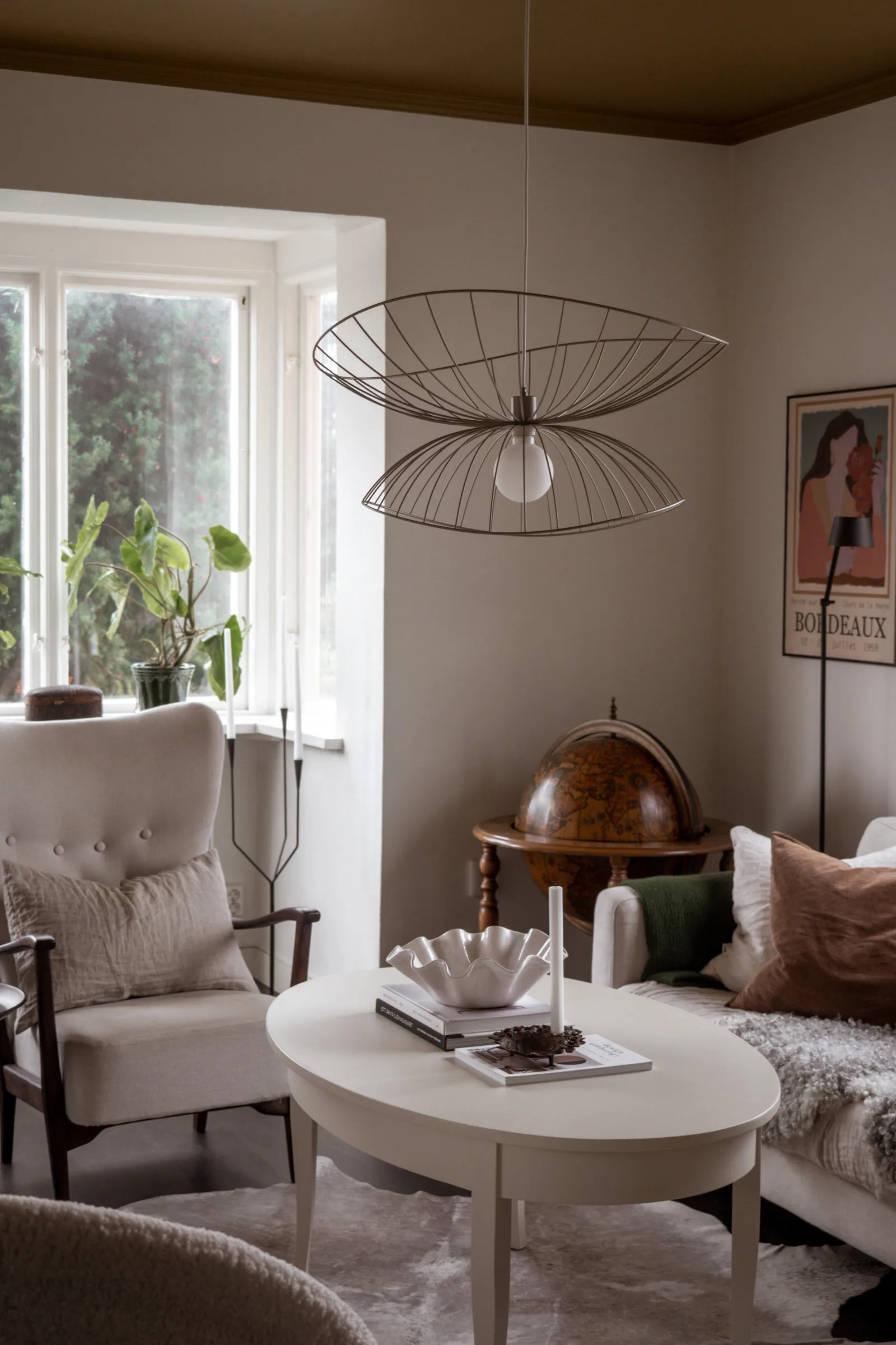 Φωτιστικό οροφής Ray Ø70 cm, Λάσπη Globen Lighting