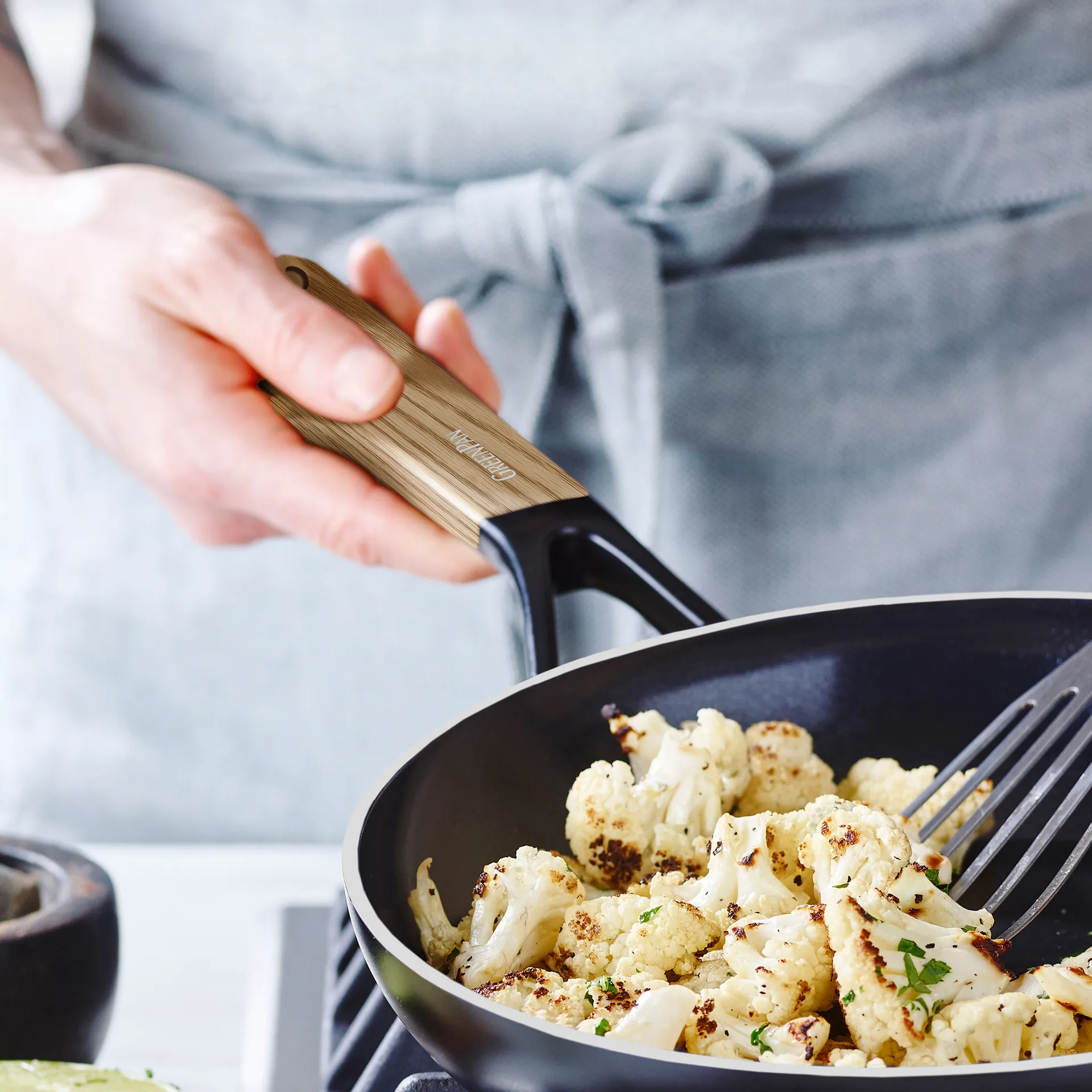 Eco Smartshape τηγάνι 20 cm, Light wood GreenPan