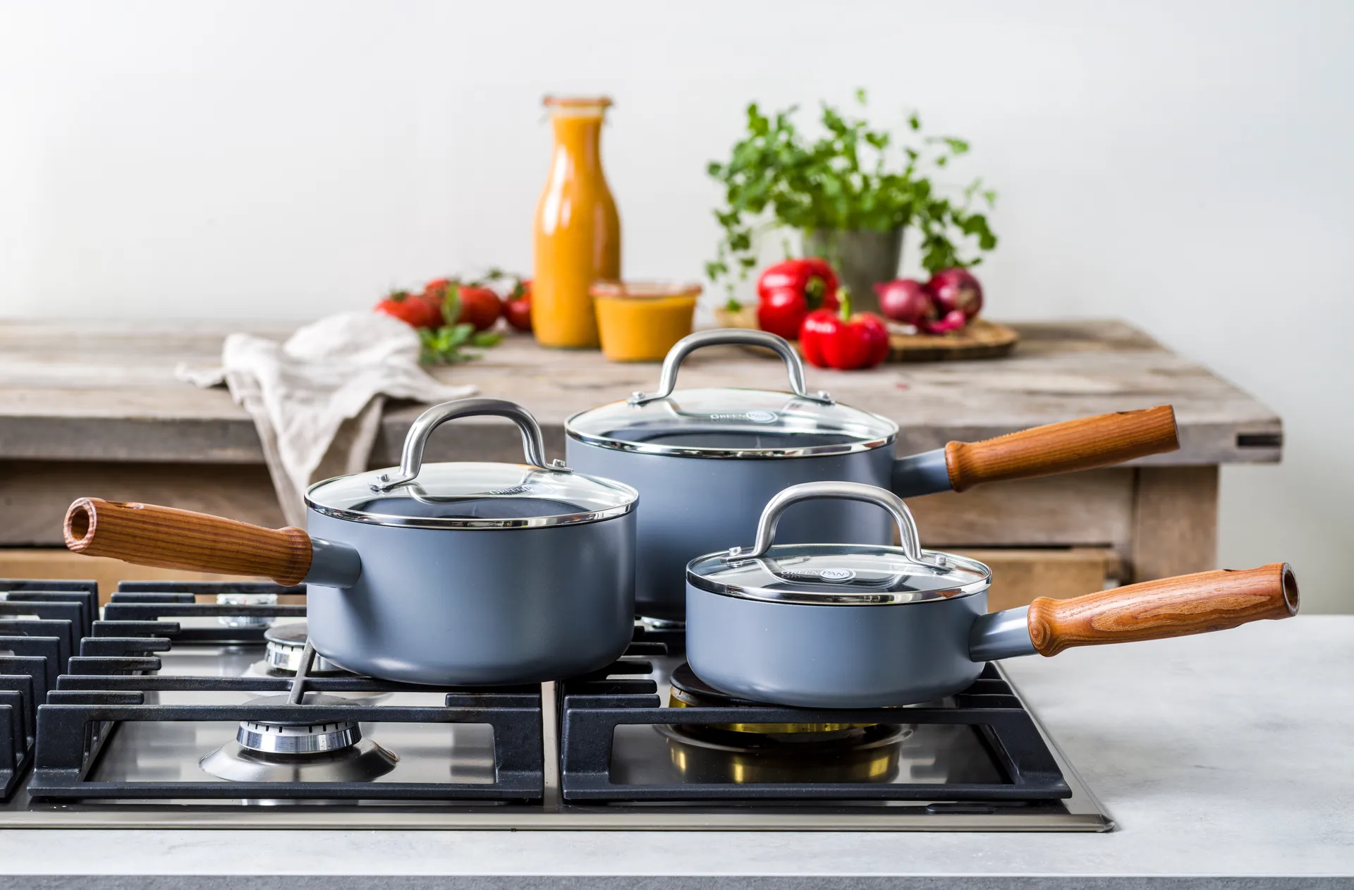 Mayflower Pro κατσαρολάκια σετ + καπάκι, 6 τεμάχια GreenPan