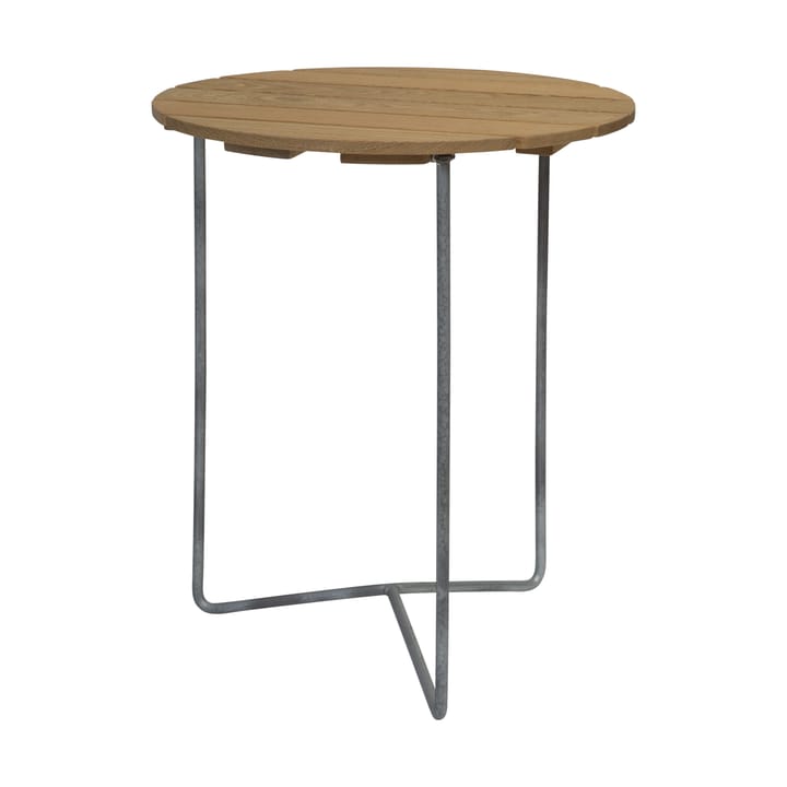 Τραπέζι 6B Ø60 εκ. - Λαδωμένη δρυς-γαλβανισμένα πόδια - Grythyttan Stålmöbler