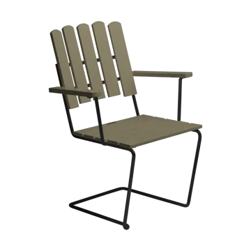 Πολυθρόνα A2 - Ανοιχτό πράσινο δρυς-μαύρο - Grythyttan Stålmöbler