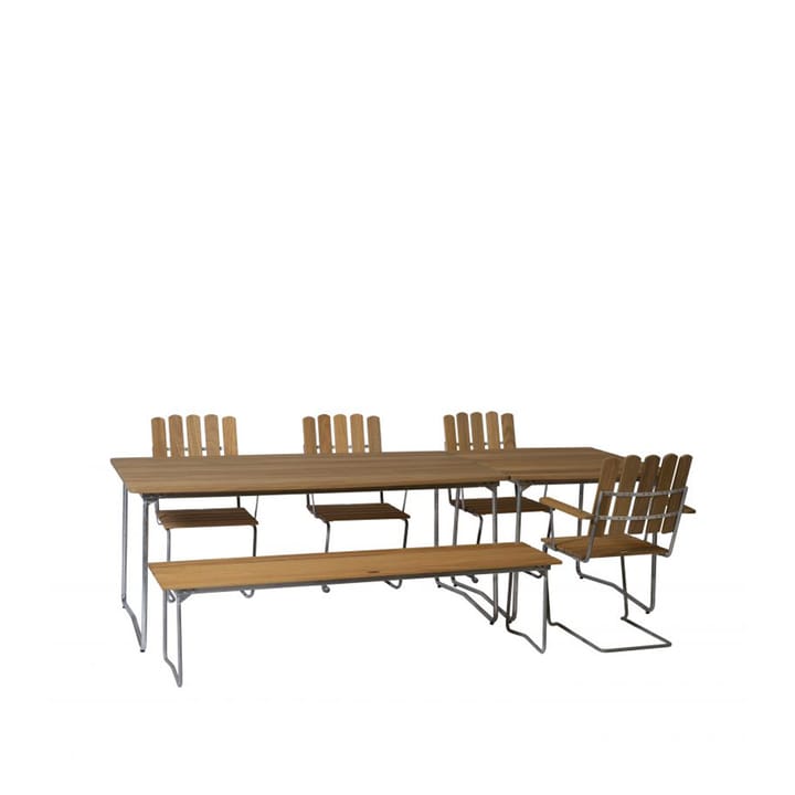 Πολυθρόνα A2, Teak -βάση γαλβανισμένη εν θερμώ Grythyttan Stålmöbler