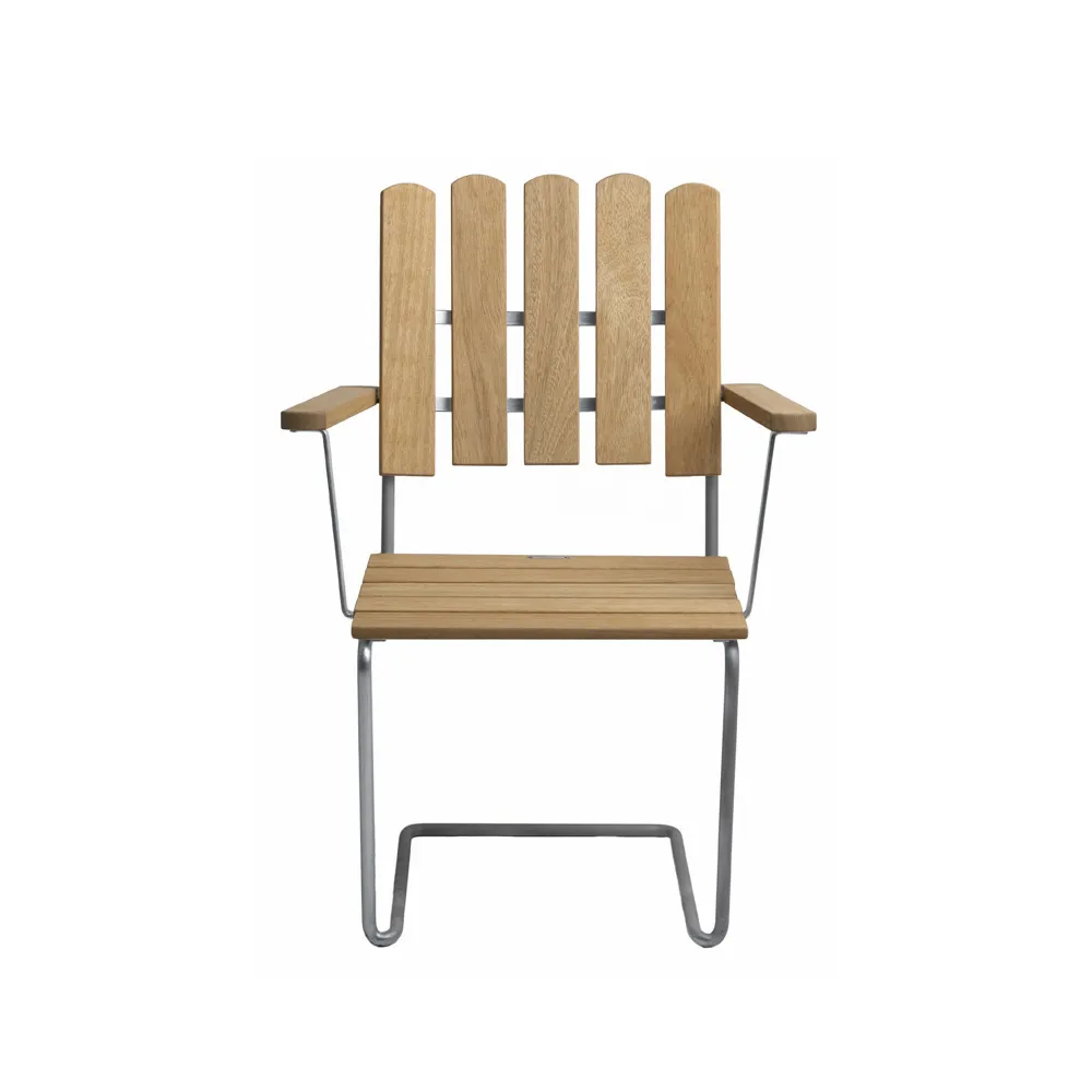 Πολυθρόνα A2, Δρύινη βάση βερνικώμενη γαλβανισμένη με θερμή εμβάπτιση Grythyttan Stålmöbler