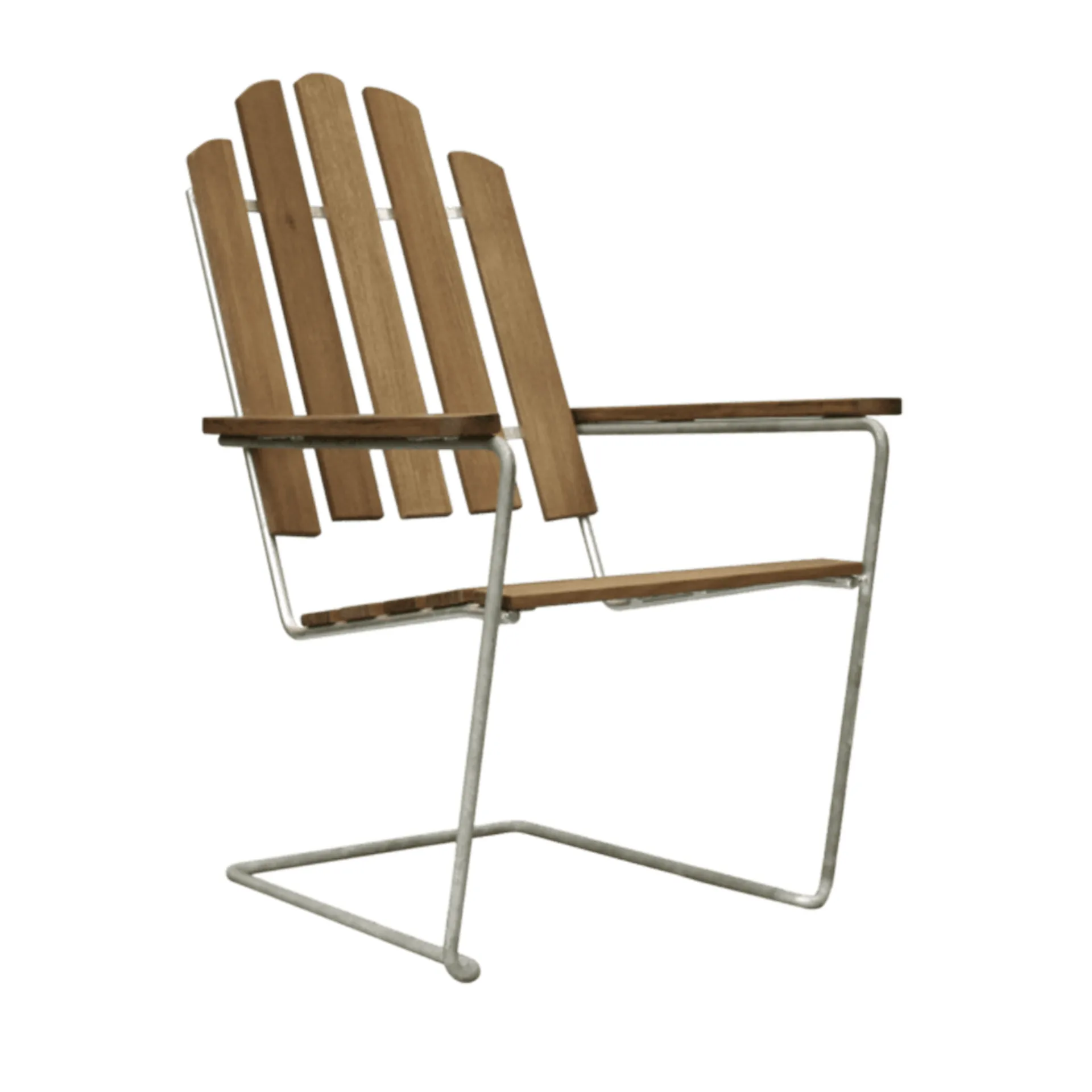 Ξαπλώστρα A3, Teak -βάση γαλβανισμένη εν θερμώ Grythyttan Stålmöbler