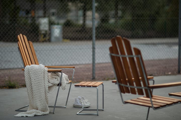 Ξαπλώστρα A3, Teak -βάση γαλβανισμένη εν θερμώ Grythyttan Stålmöbler