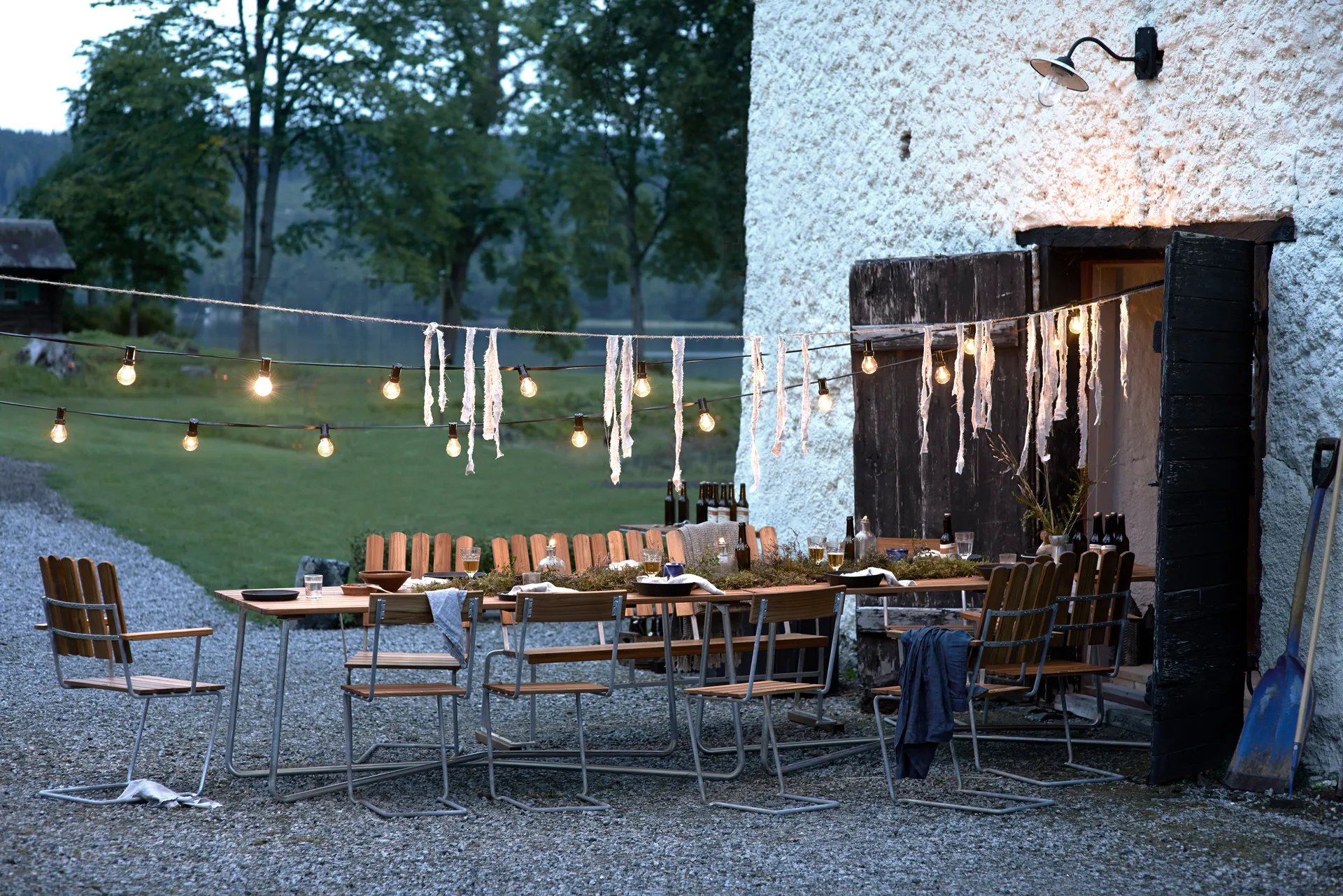 Grythyttan σετ τραπεζαρίας 2τμχ B25A + 8τμχ Καρέκλα 1 teak Grythyttan Stålmöbler