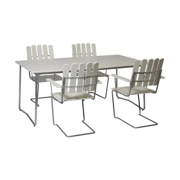 Σετ τραπεζαρίας Grythyttan λευκό B31 170 cm + 4τμχ A2 - Grythyttan Stålmöbler