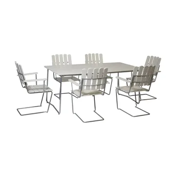 Σετ τραπεζαρίας Grythyttan λευκό B31 170 cm + 6τμχ A2 - Grythyttan Stålmöbler