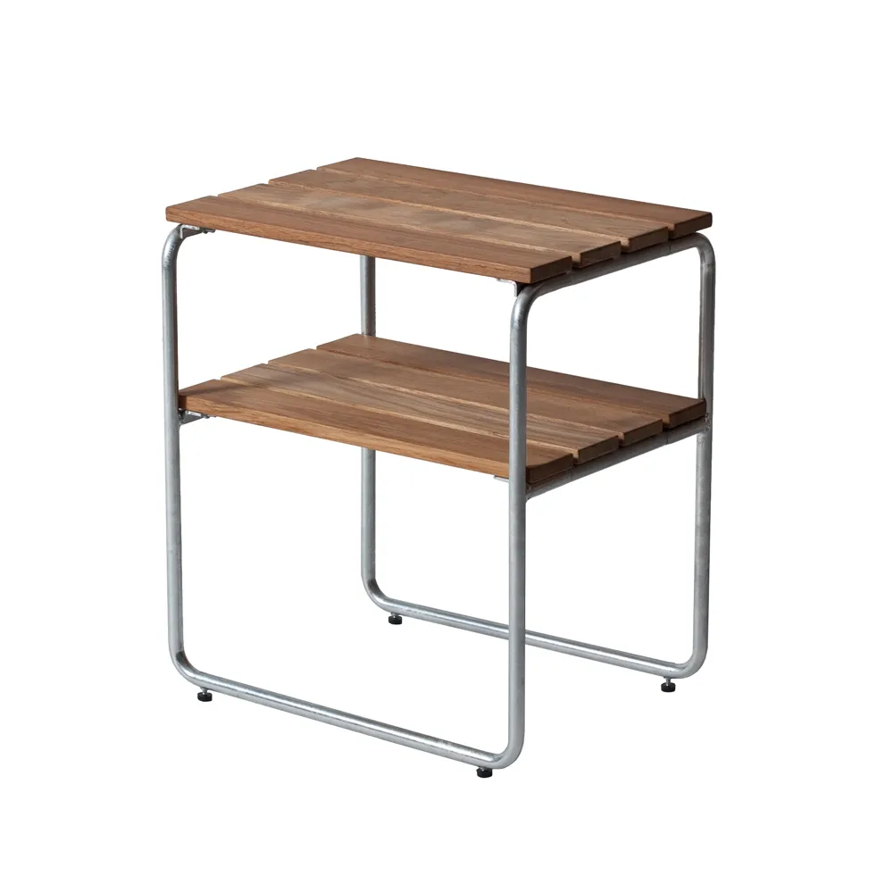 Συνοδευτικό τραπέζι Grythyttan, Teak -βάση γαλβανισμένη εν θερμώ Grythyttan Stålmöbler