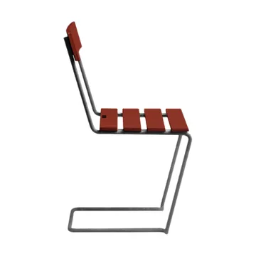 Καρέκλα Stol 1 - Σκουρόκοκκινη λακαρισμένη δρυς-θερμά γαλβανισμένη βάση - Grythyttan Stålmöbler