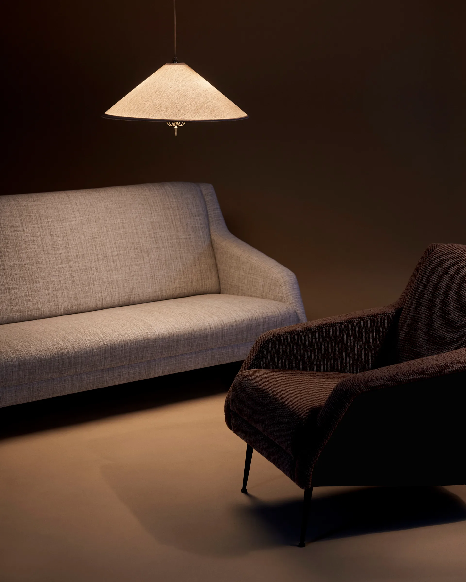 Φωτιστικό οροφής 1967 , Καμβάς-ορείχαλκος GUBI