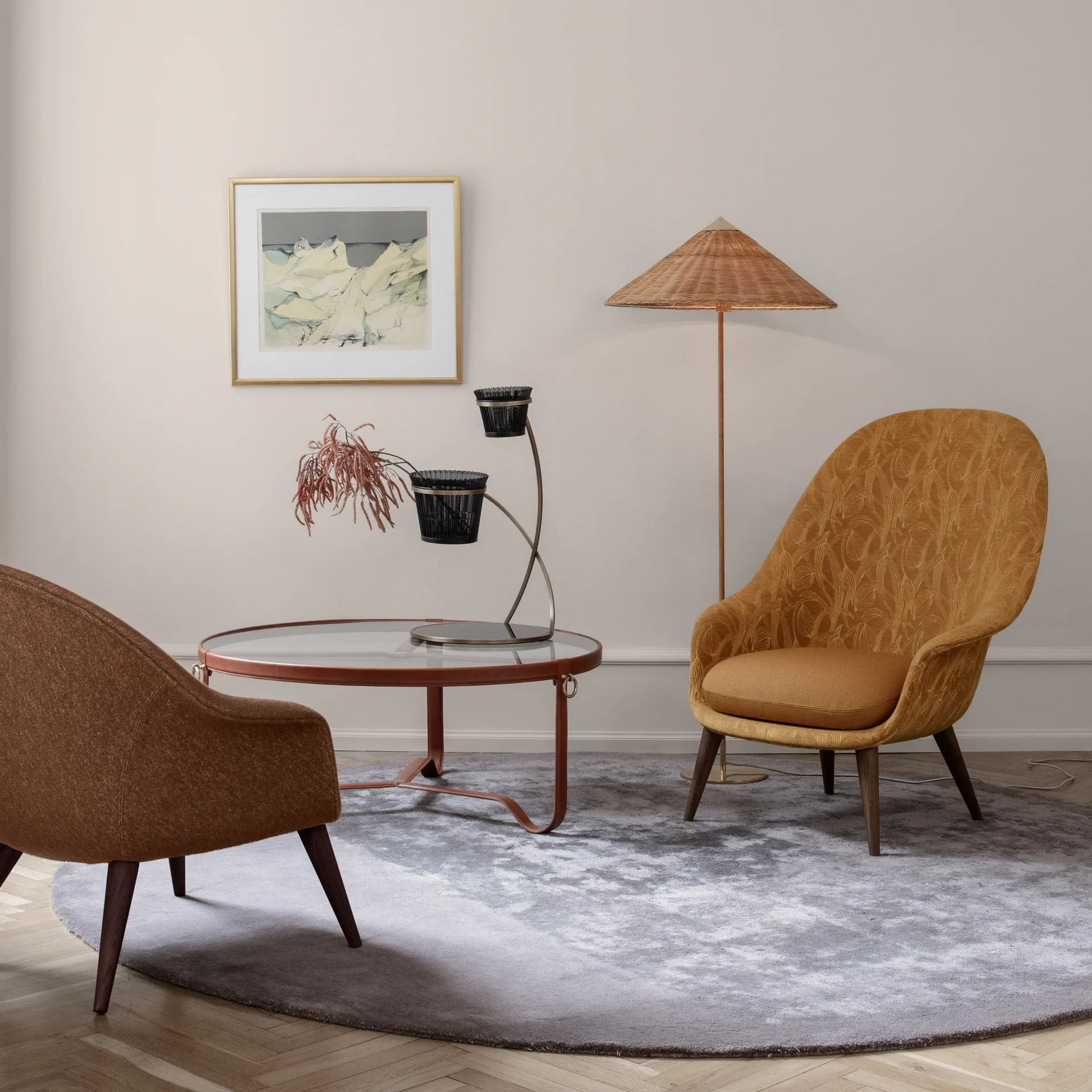 Επιτραπέζιο φωτιστικό 9602, Ιτιά από ορείχαλκο GUBI