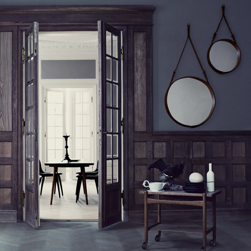 Adnet στρογγυλός καθρέφτης, Brown, large GUBI