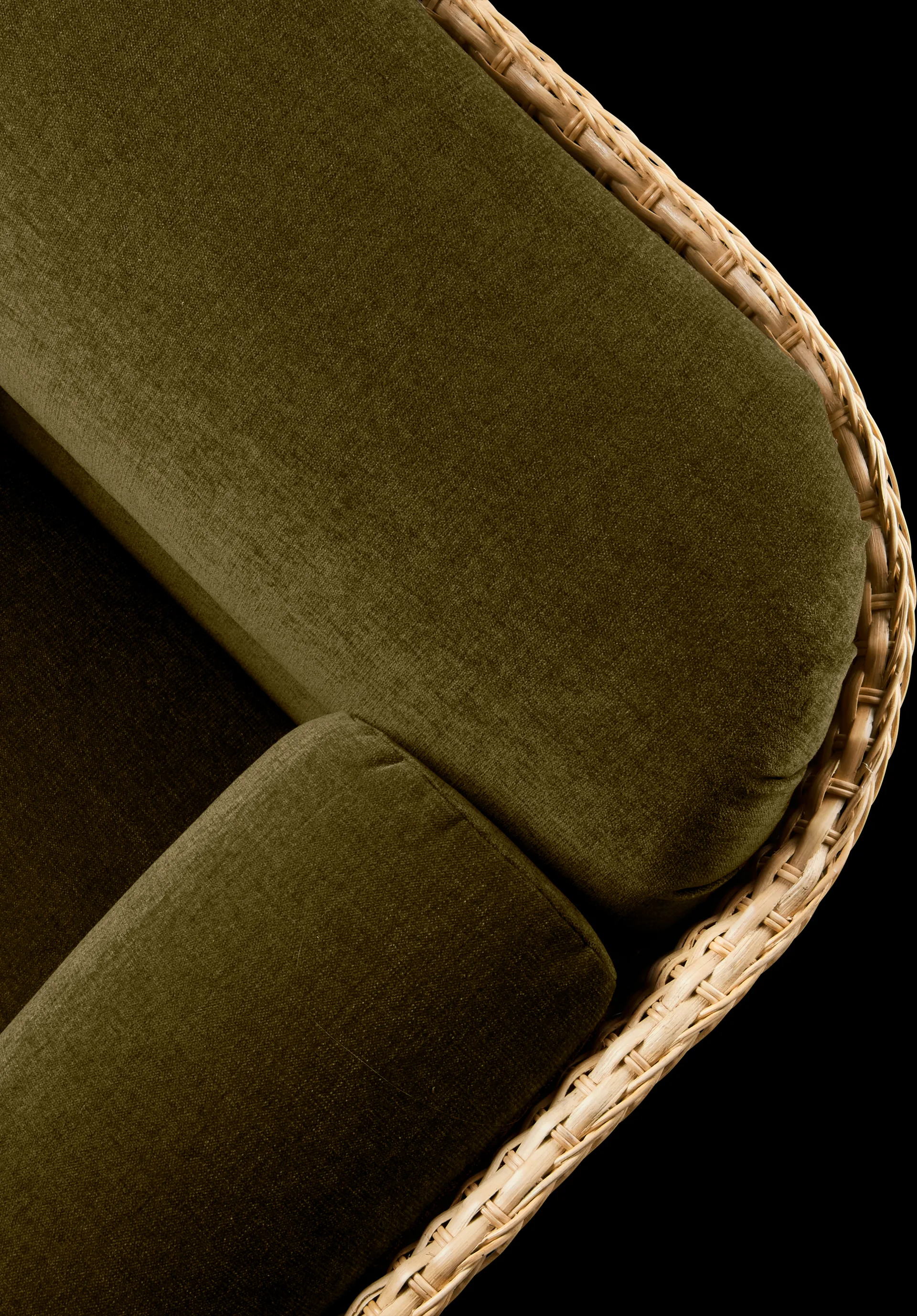 Διθέσιος καναπές Basket επενδεδυμένος εξ ολοκλήρου, Mumble Glamour Group 40-ρατάν GUBI