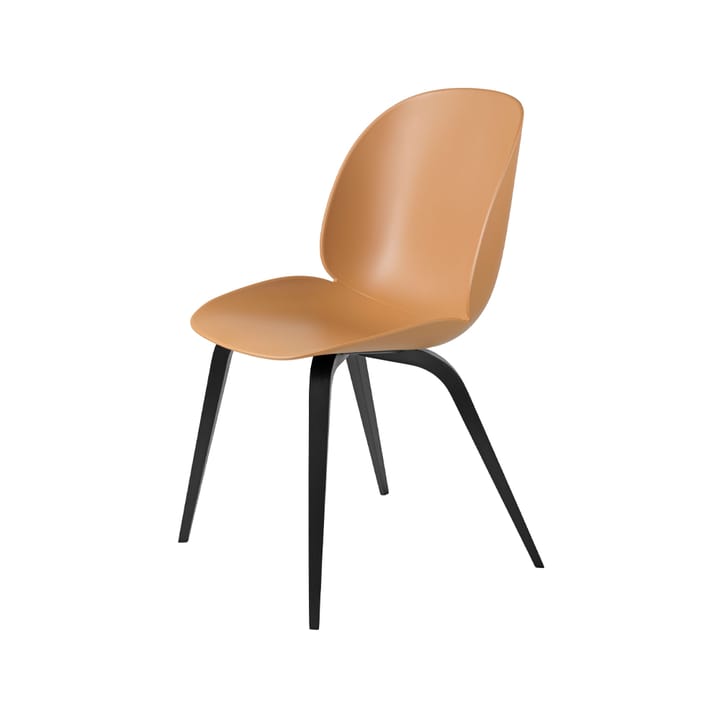 Καρέκλα Beetle - Amber brown, μαύρο βαμμένο ράφι κουτιού - GUBI