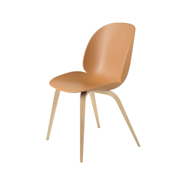 Καρέκλα Beetle - Amber brown, ματ βερνικωμένο ξύλινο βάση - GUBI