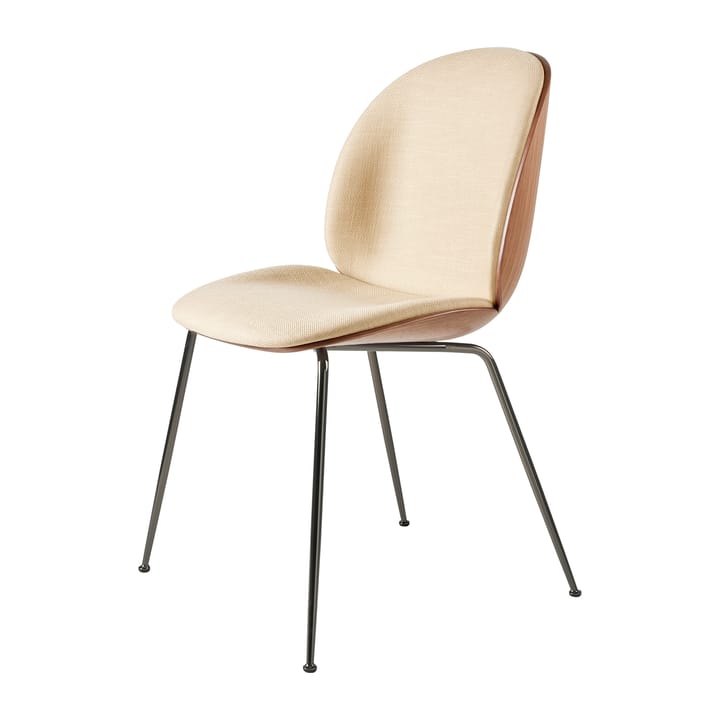 Καρέκλα Beetle με επένδυση από ξύλο καρυδιάς - Μαύρο-χρώμιο-Flair 134 - GUBI