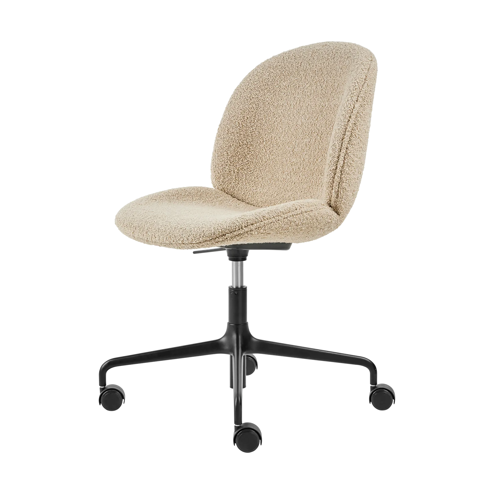 Καρέκλα γραφείου Beetle Meeting Chair πλήρως καλυμμένη, Κarakorum dedar 003-μαύρα πόδια GUBI