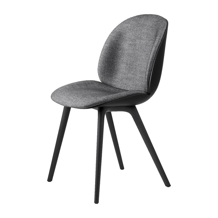 Καρέκλα Beetle - επενδυμένη μπροστινή πλευρά, πλαστική βάση - Plain 0023-black - GUBI