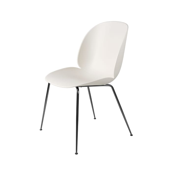 Καρέκλα Beetle - άλαβαστρο λευκό, μαύρο χρωμιωμένο ατσάλινο πλαίσιο - GUBI